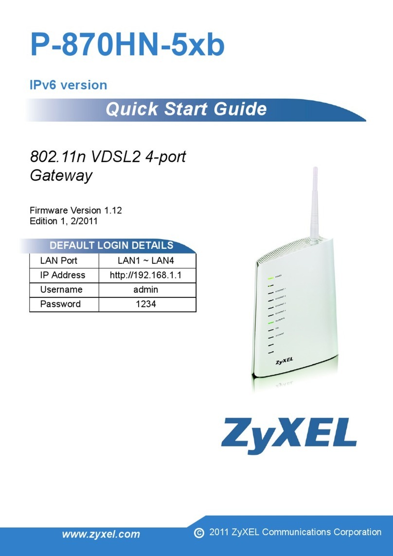 ZyXEL Communications P-870HN-51B quick start guide