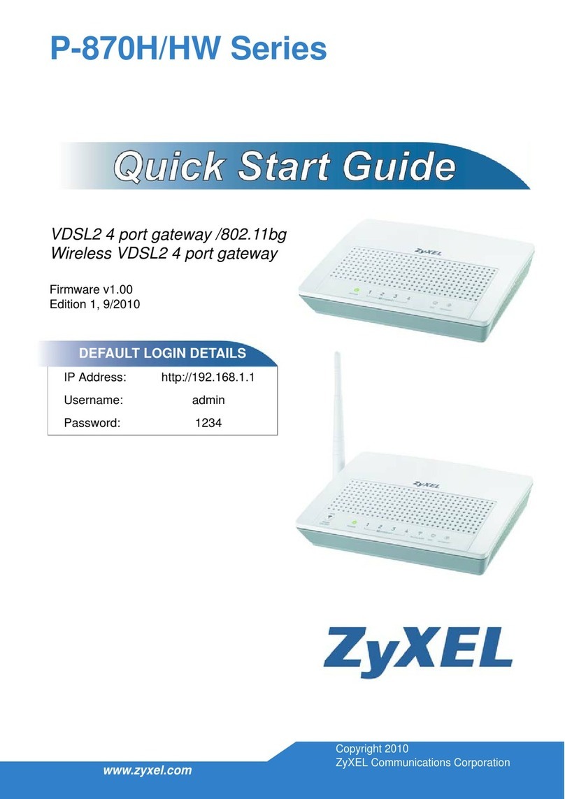 ZyXEL Communications P-870H-51a v2 User manual