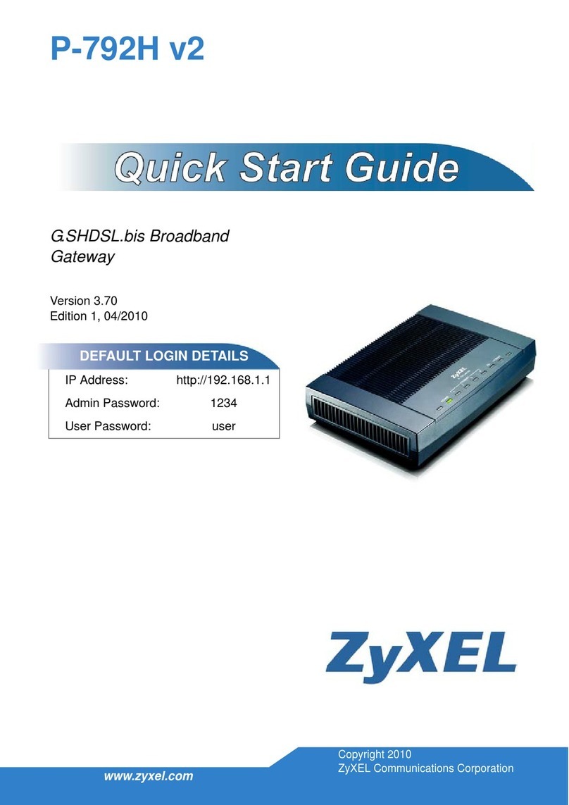 ZyXEL Communications P-792H quick start guide