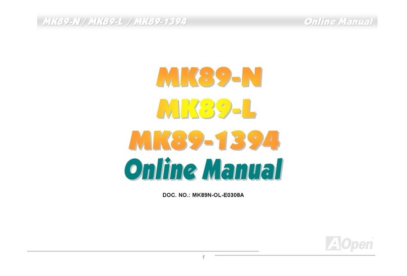 AOpen MK89-N Setup guide AOpen MK89-N Setup guide