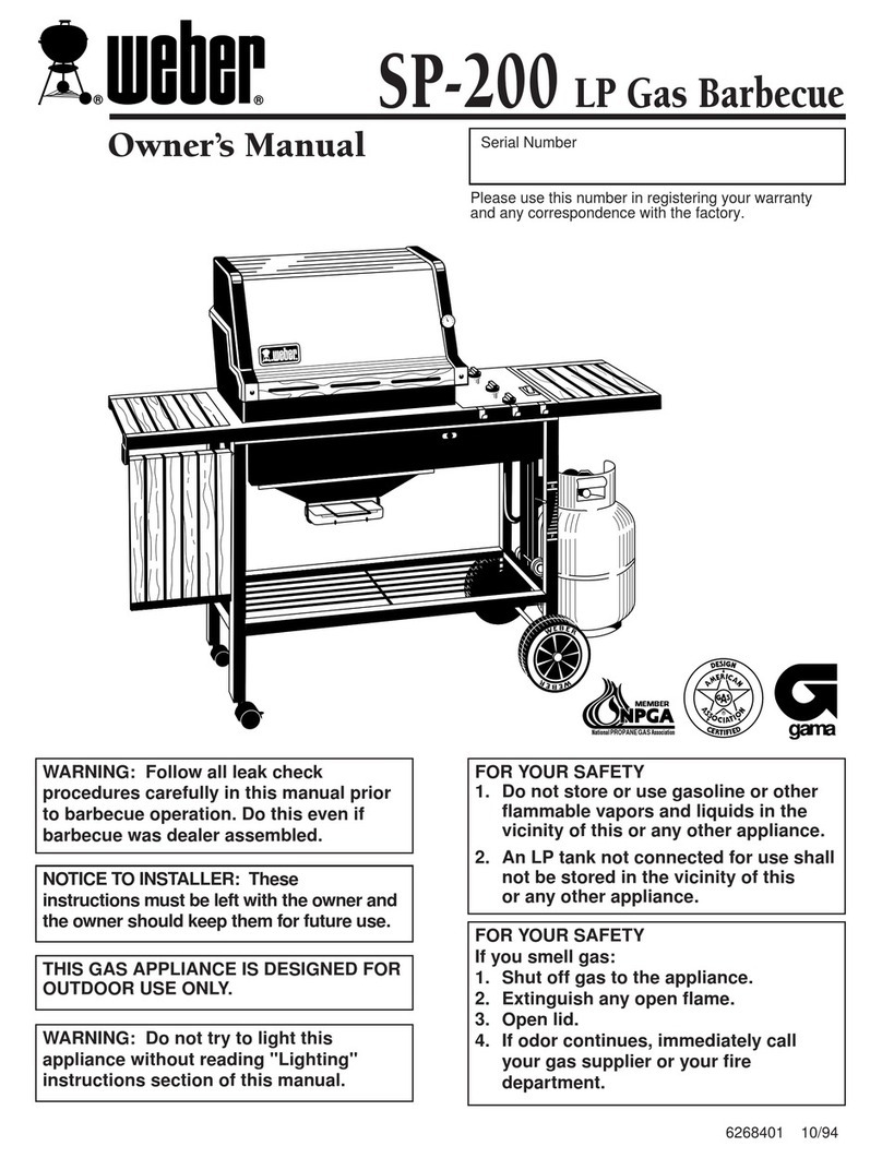 Weber SP 200 LP User manual Weber SP 200 LP User manual
