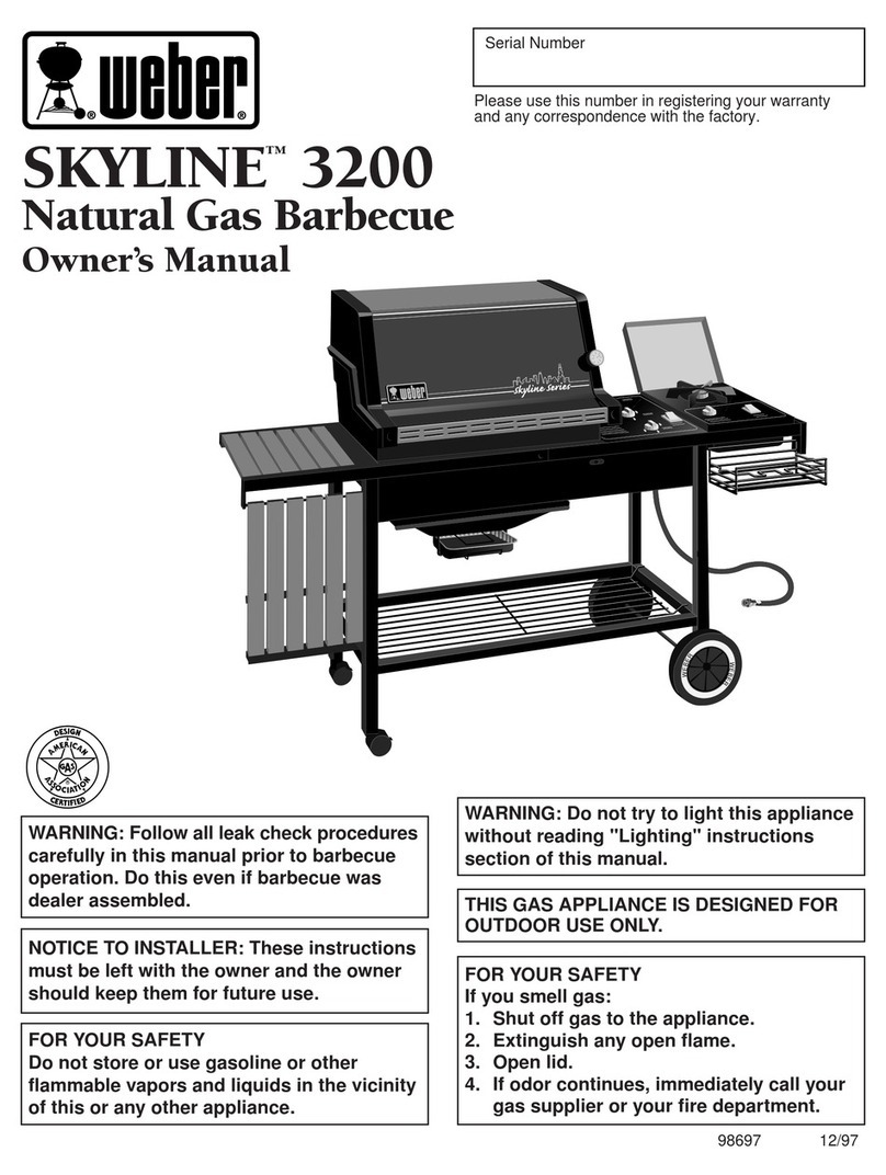 Weber 3200 LP owner's manual
