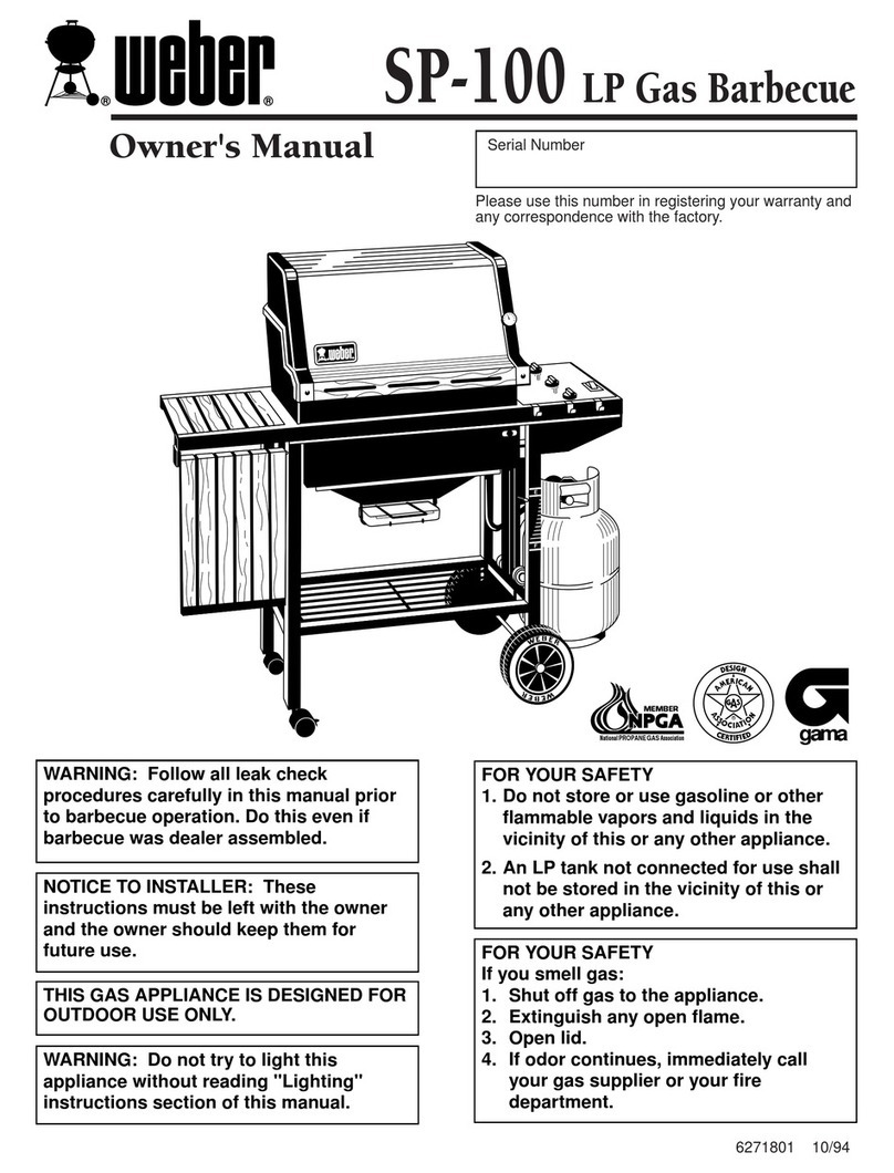 Weber SP 100 LP User manual