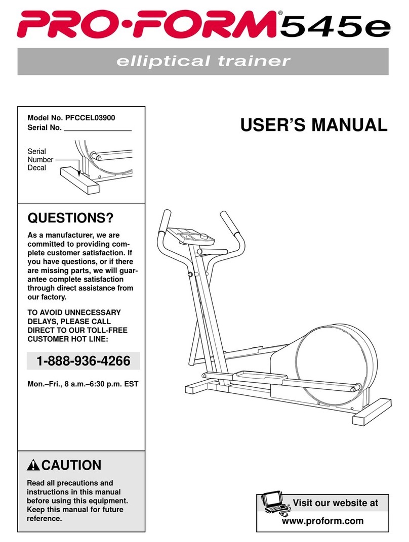 Pro-Form 545e User manual