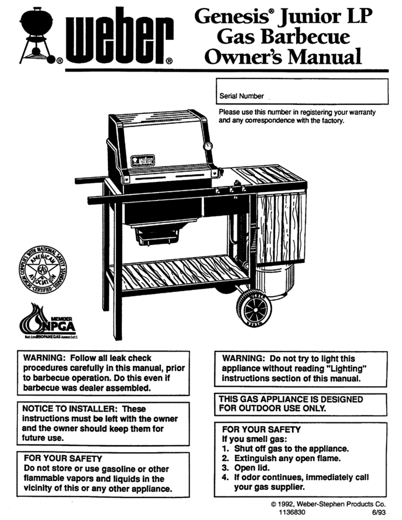 Weber Genesis Jr LP User manual Weber Genesis Jr LP User manual