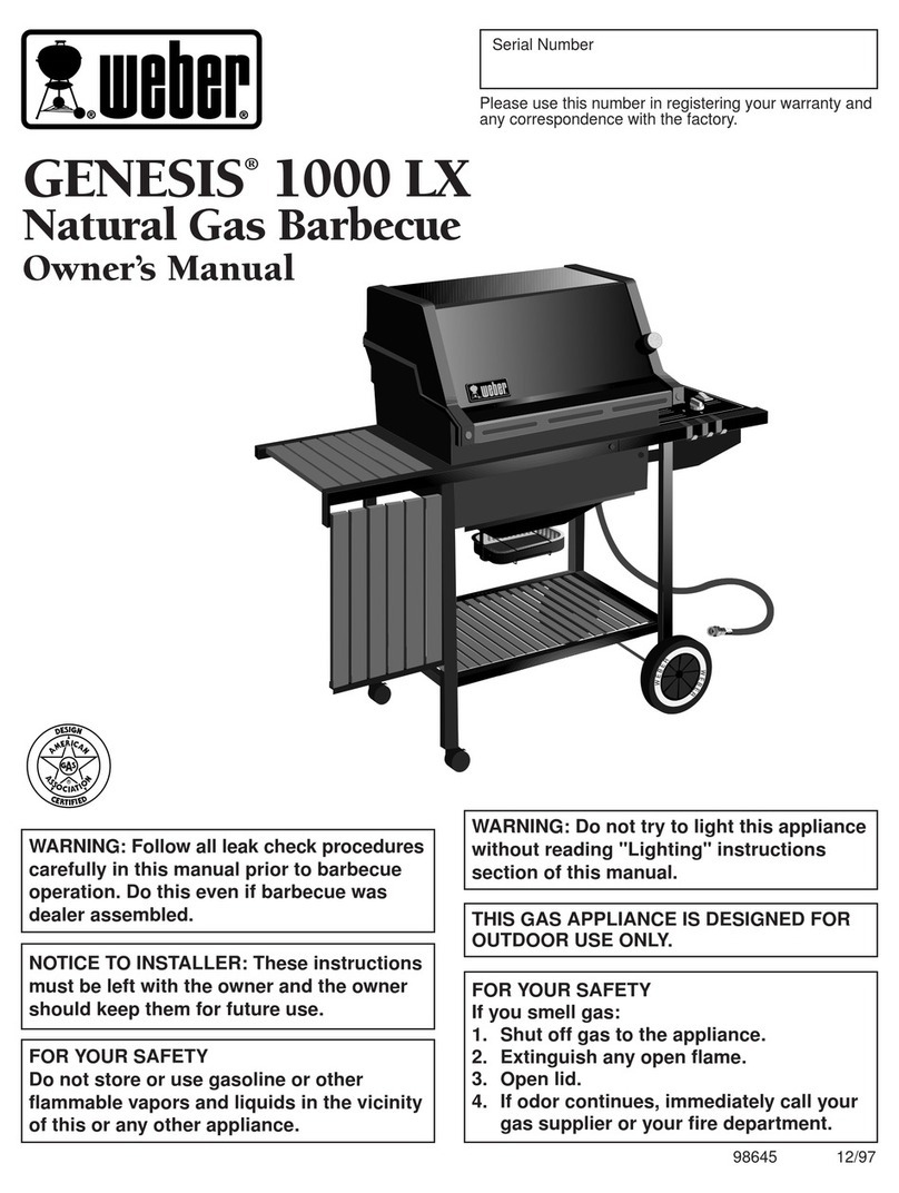 Weber Genesis 1000 LX NG User manual