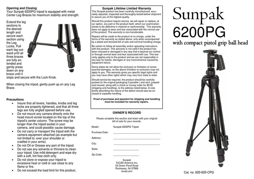 Sunpak 6200PG specification
