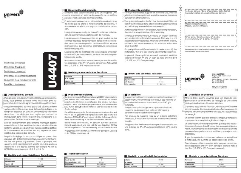 Univers by FTE U4407 User manual