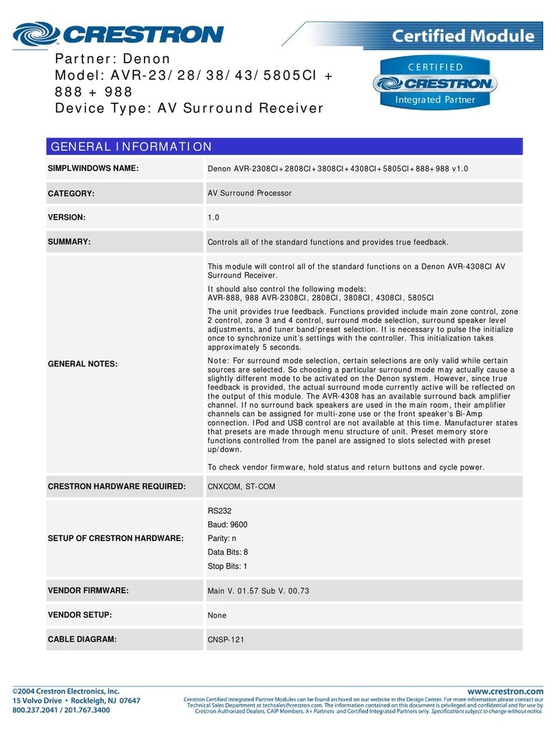 Denon AVR-2308CI User manual