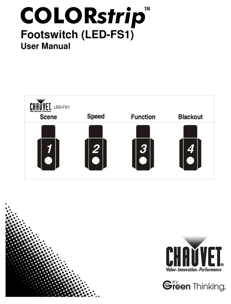 Chauvet COLORstrip Footswitch user manual