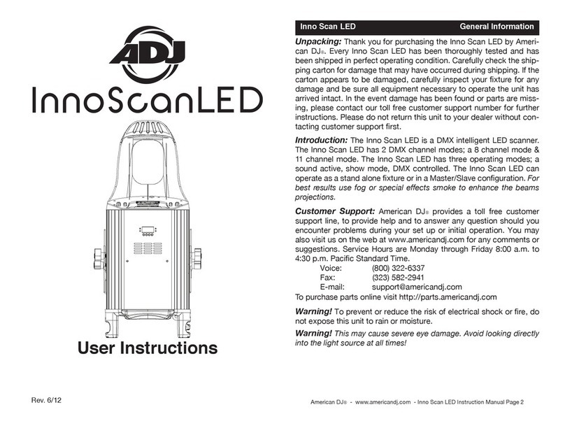 American DJ Inno Scan LED User manual