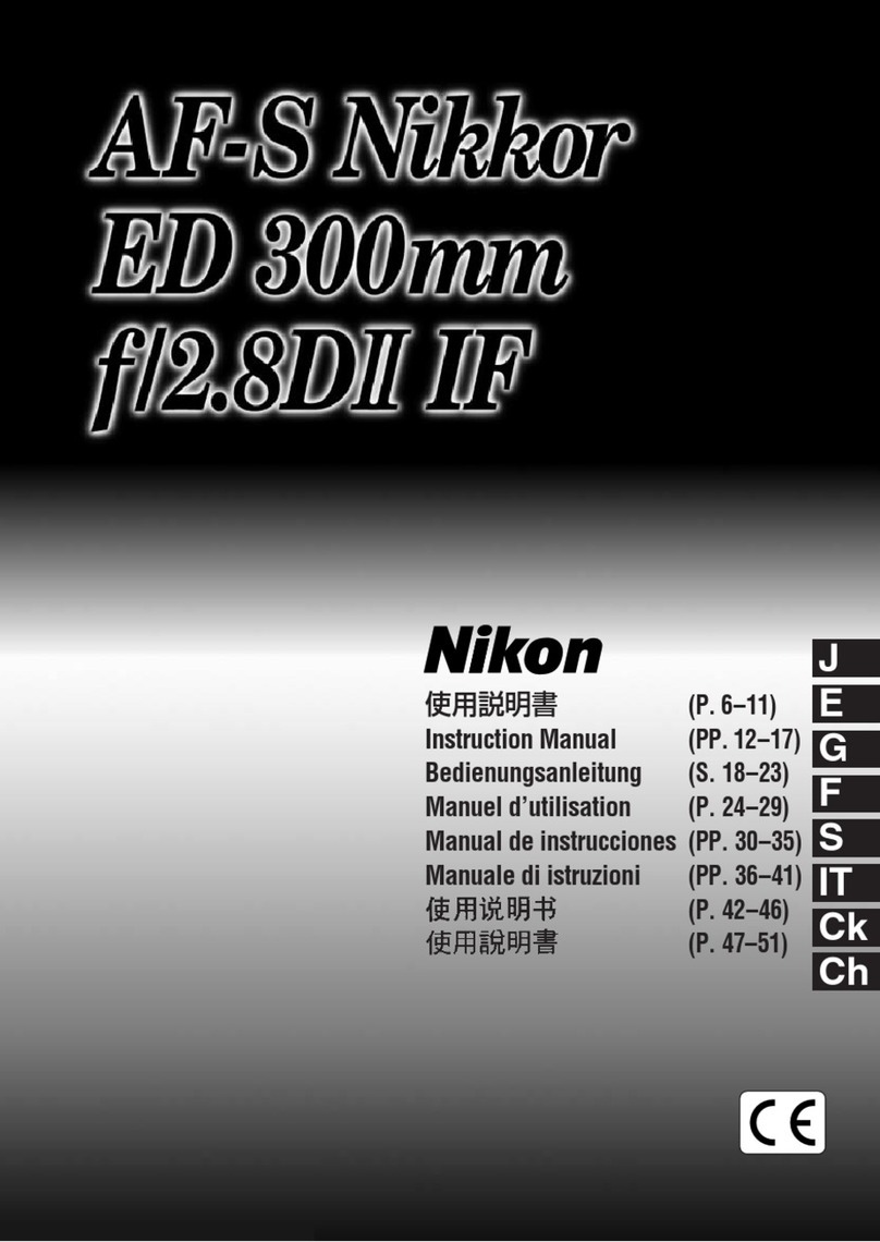Nikon AF-S Nikkor ED 300mm f/2.8DII IF User manual Nikon AF-S Nikkor ED 300mm f/2.8DII IF User manual