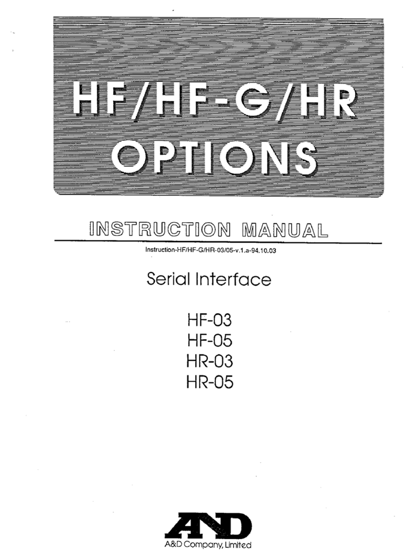 A&D HF-03 User manual