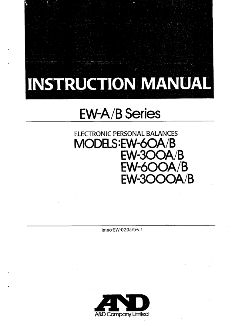 A&D EW-60A instruction manual