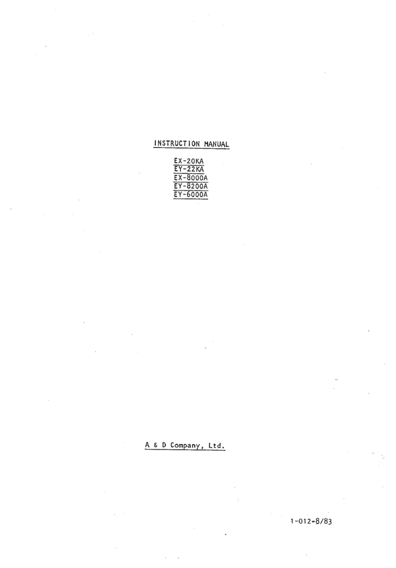 A&D EX-20KA instruction manual
