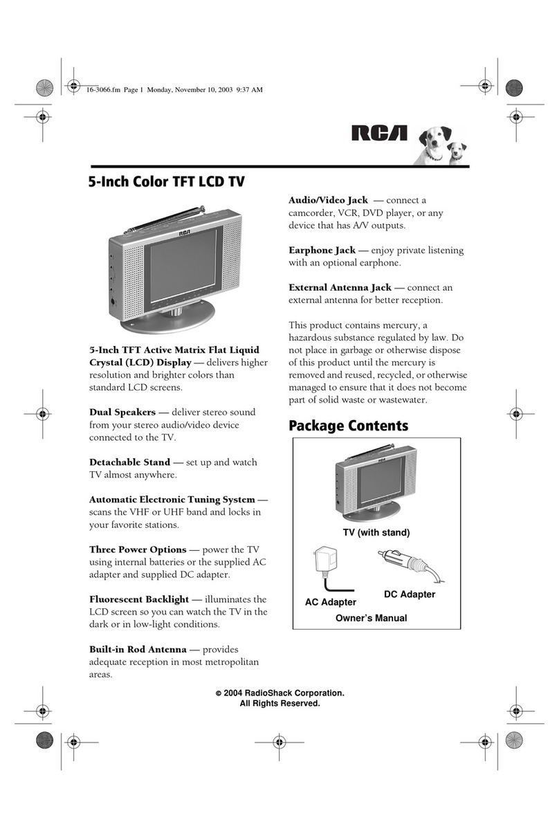 RCA 5-Inch User manual RCA 5-Inch User manual