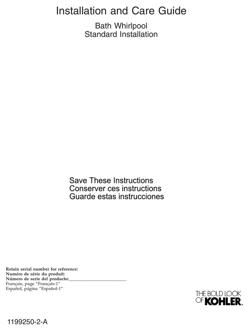 Kohler 1199250-2-A Installation and care guide