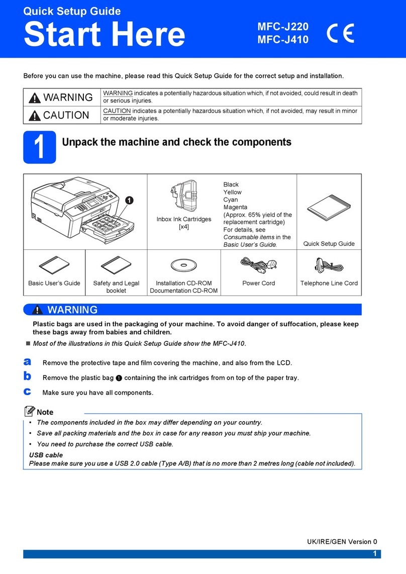 Brother MFC-J220 Quick setup guide