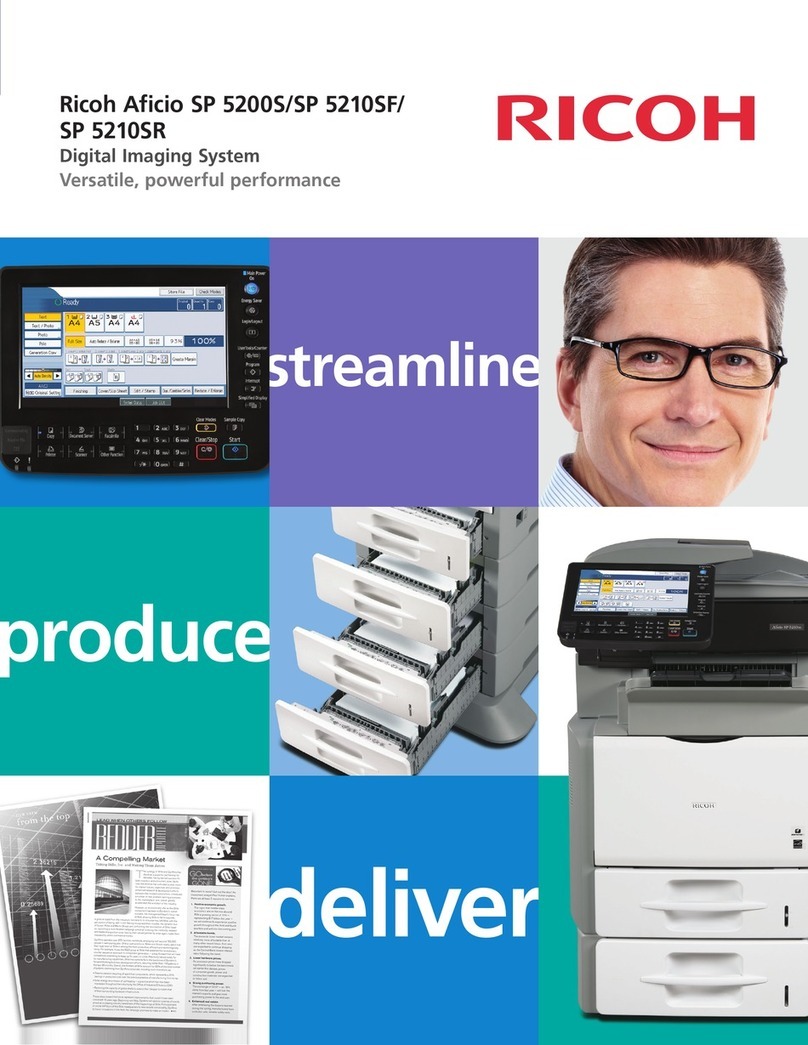 Ricoh Aficio SP 5210SR Installation guide