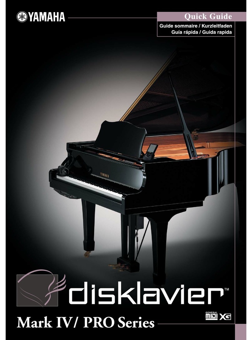 Yamaha Disklavier Mark IV Pro series quick guide
