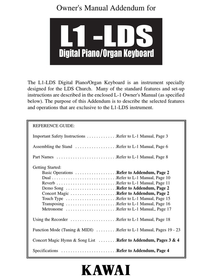 Kawai L1 -LDS User manual