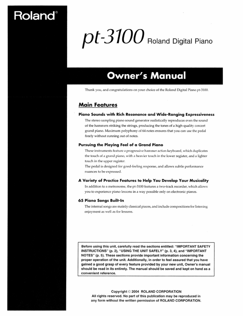 Roland pt-3100 User manual