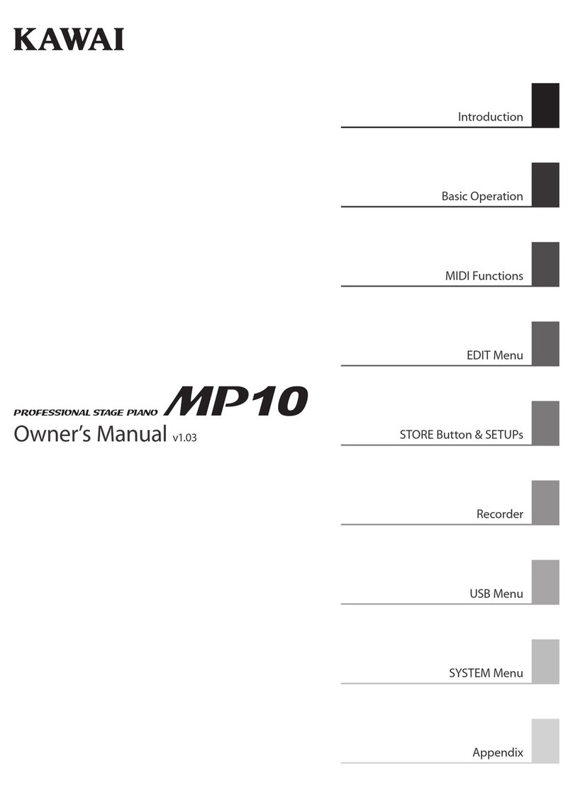 Kawai MP10 owner's manual