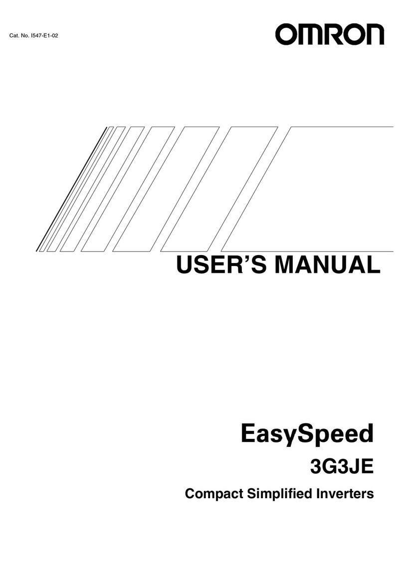 Omron EasySpeed 3G3JE User manual Omron EasySpeed 3G3JE User manual