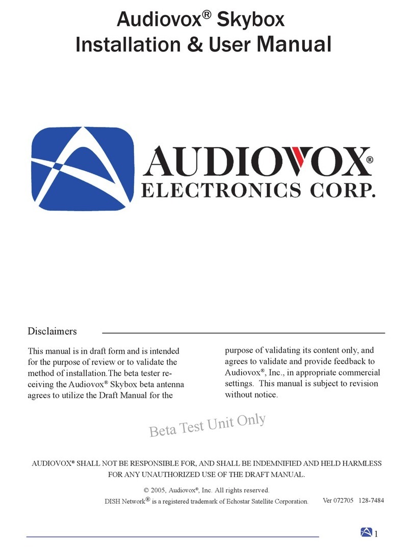 Audiovox Skybox Instruction Manual