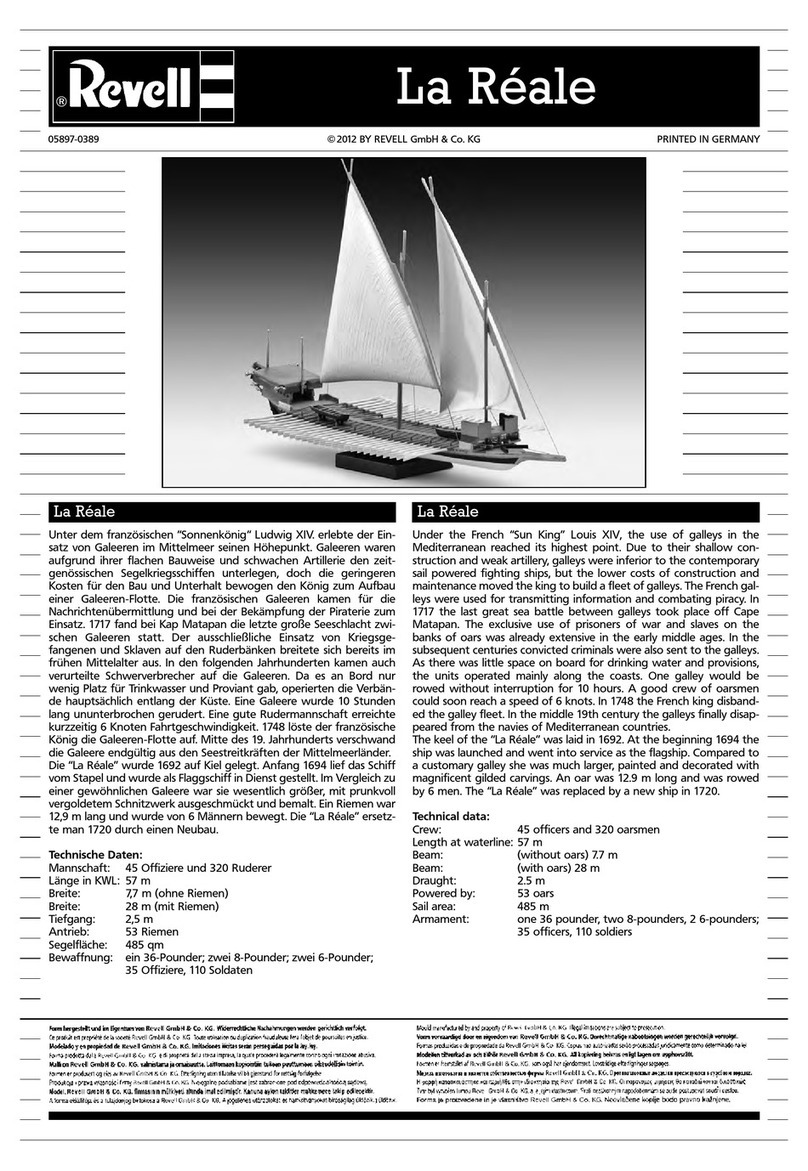 REVELL La Reale User manual REVELL La Reale User manual