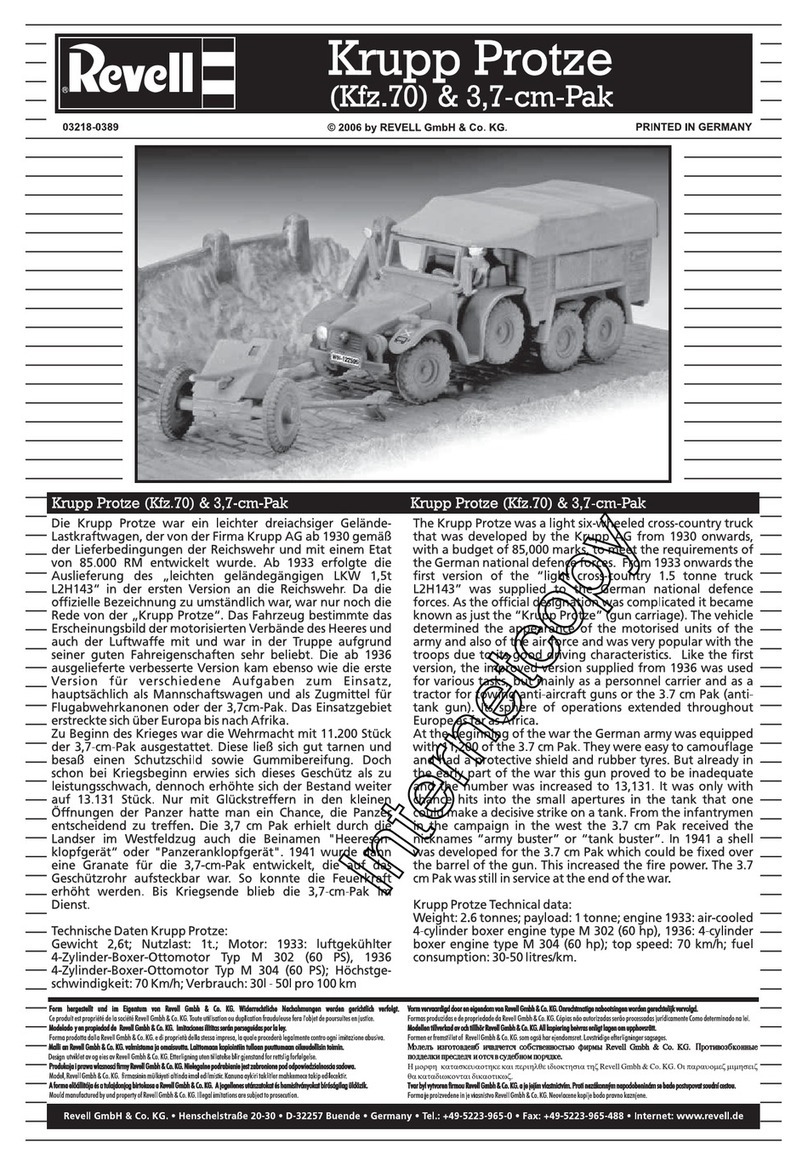 REVELL Krupp Protze Kfz.70 & 3.7-cm-pak User manual