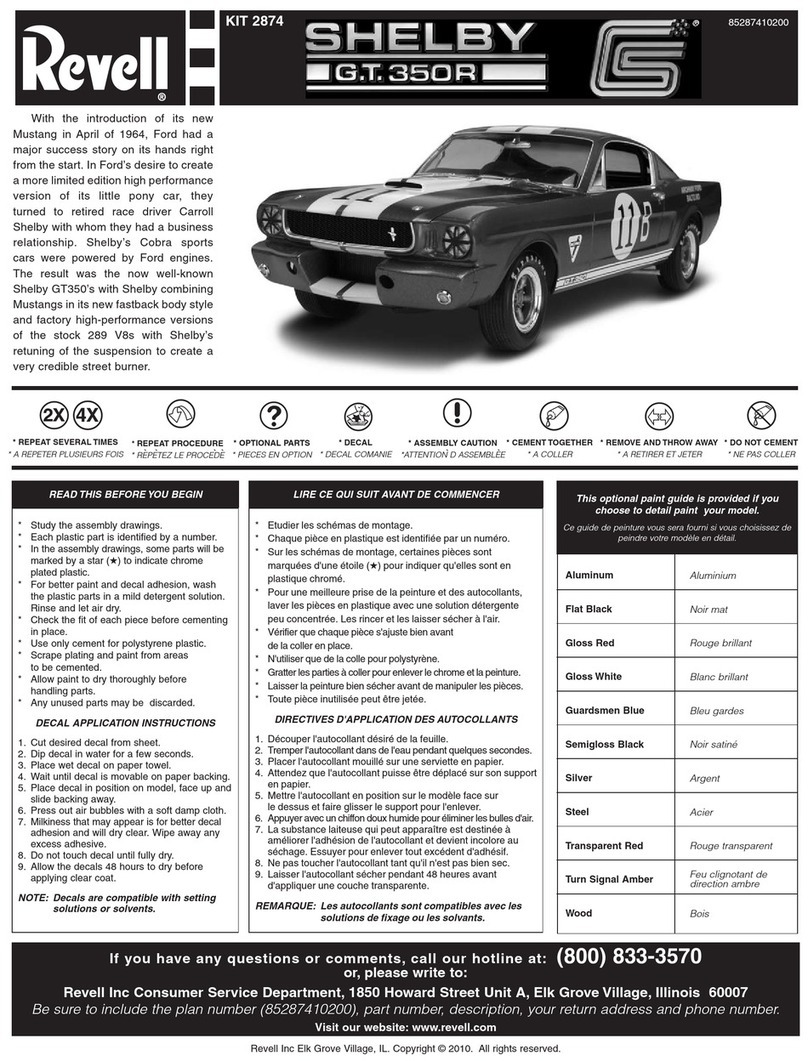 REVELL Shelby GT350R Assembly manual