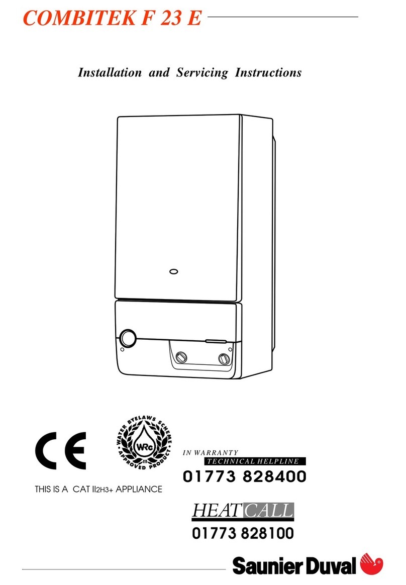 Saunier Duval Combitek F 23 E Installation and servicing instructions