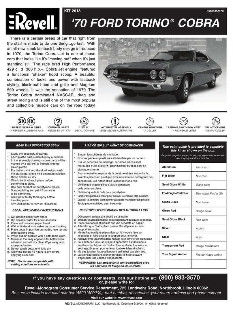 REVELL '70 Ford Torino Cobra Assembly manual