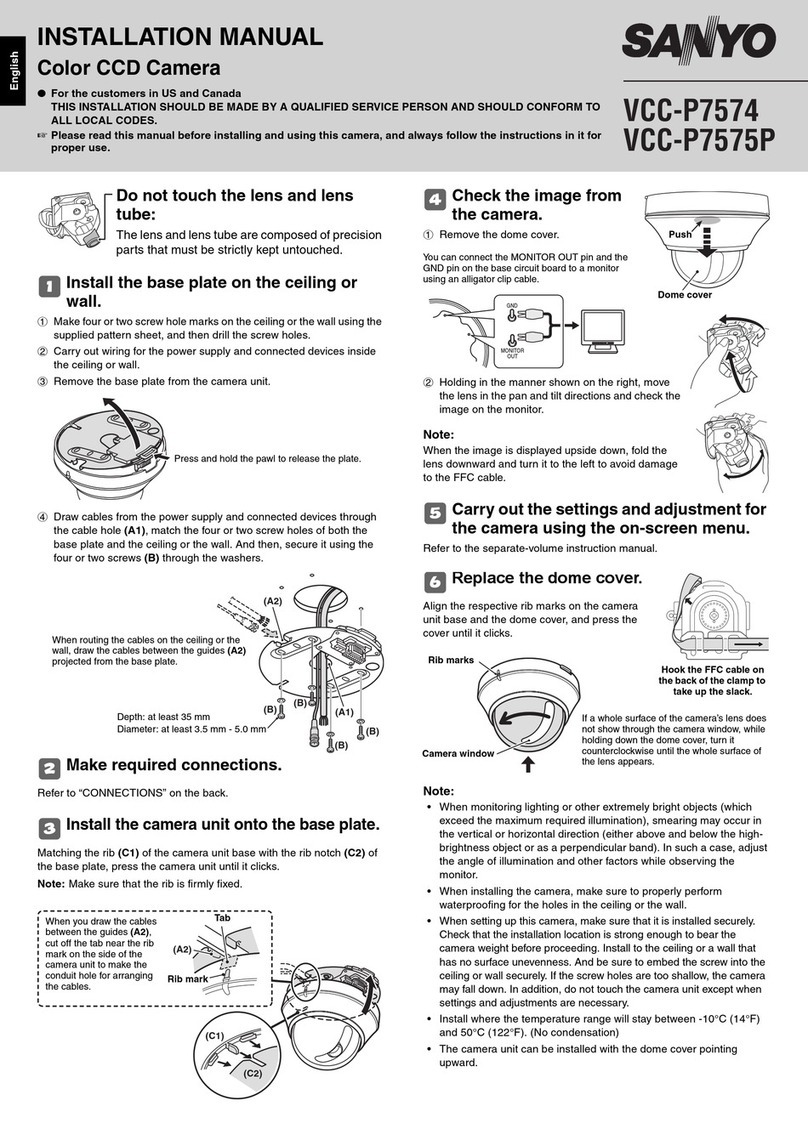 Sanyo VCC-P7575P Pan-Focus User manual