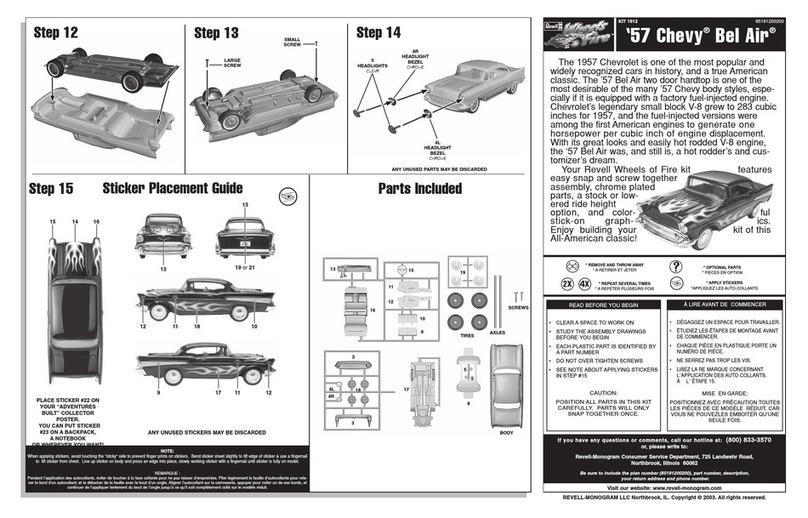 REVELL KIT 1912 Assembly manual