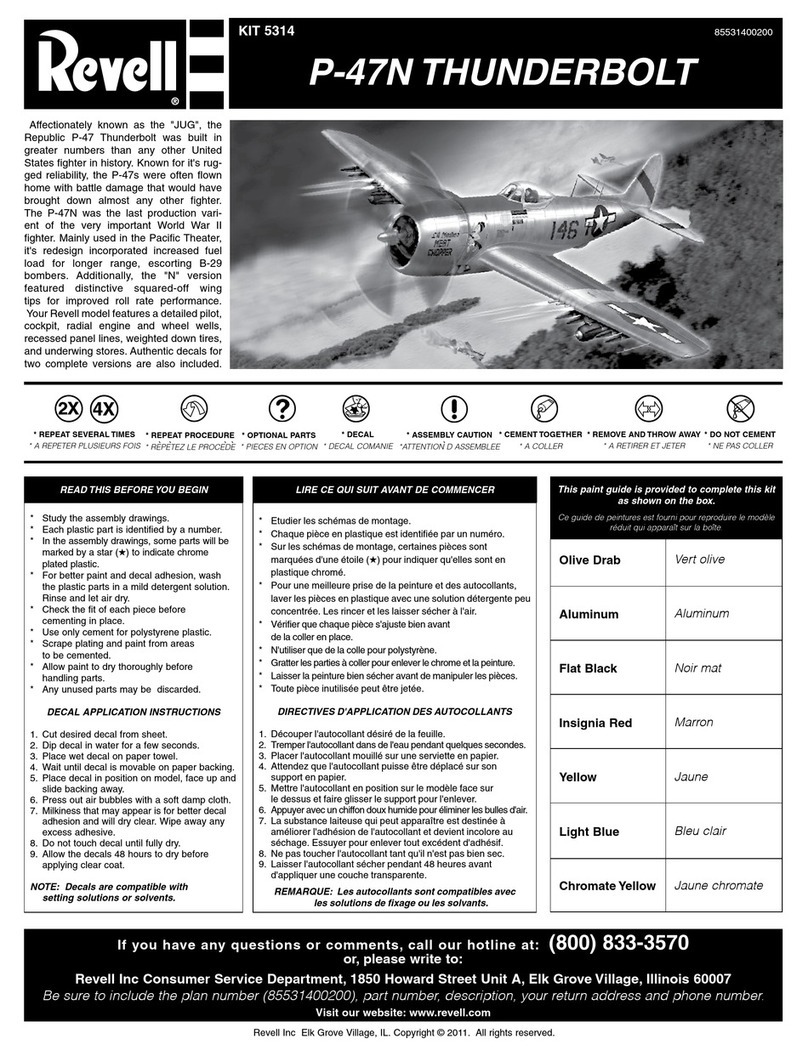 REVELL P-47N Thunderbolt Assembly manual