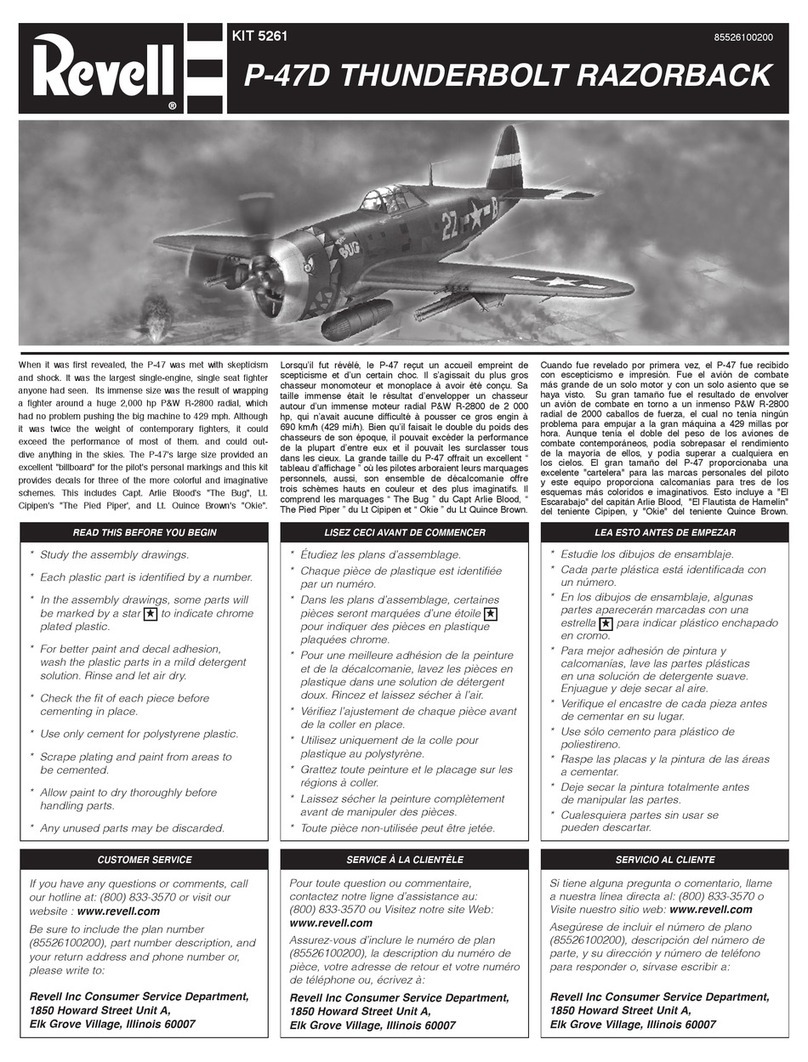 REVELL P-47D Thunderbolt Razorback User manual