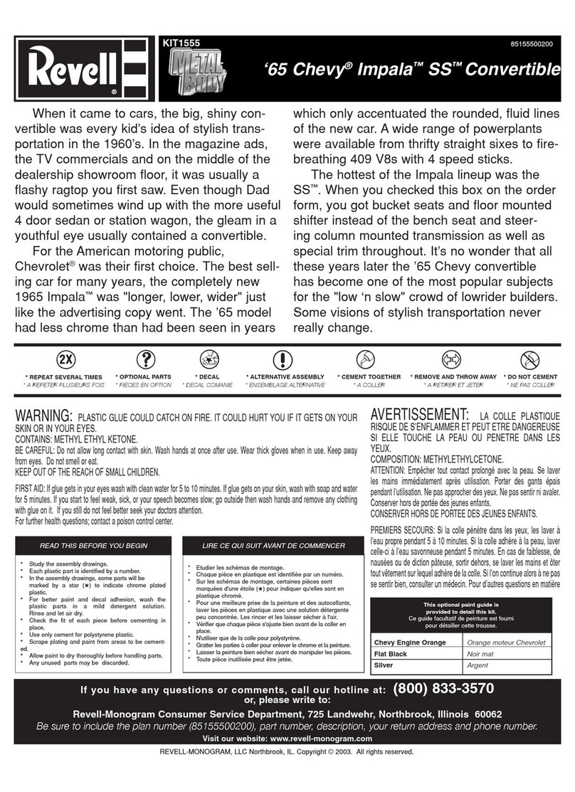 REVELL KIT 1555 Assembly manual