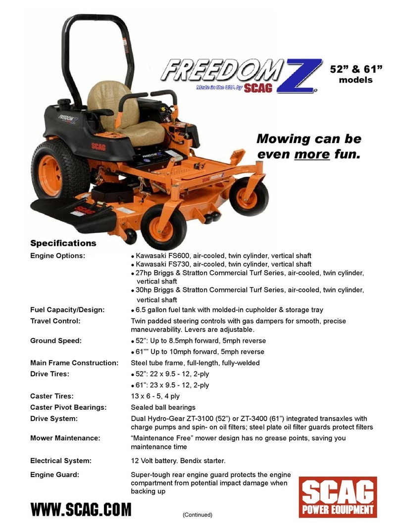 Scag Power Equipment FREEDOM Z 52 User manual
