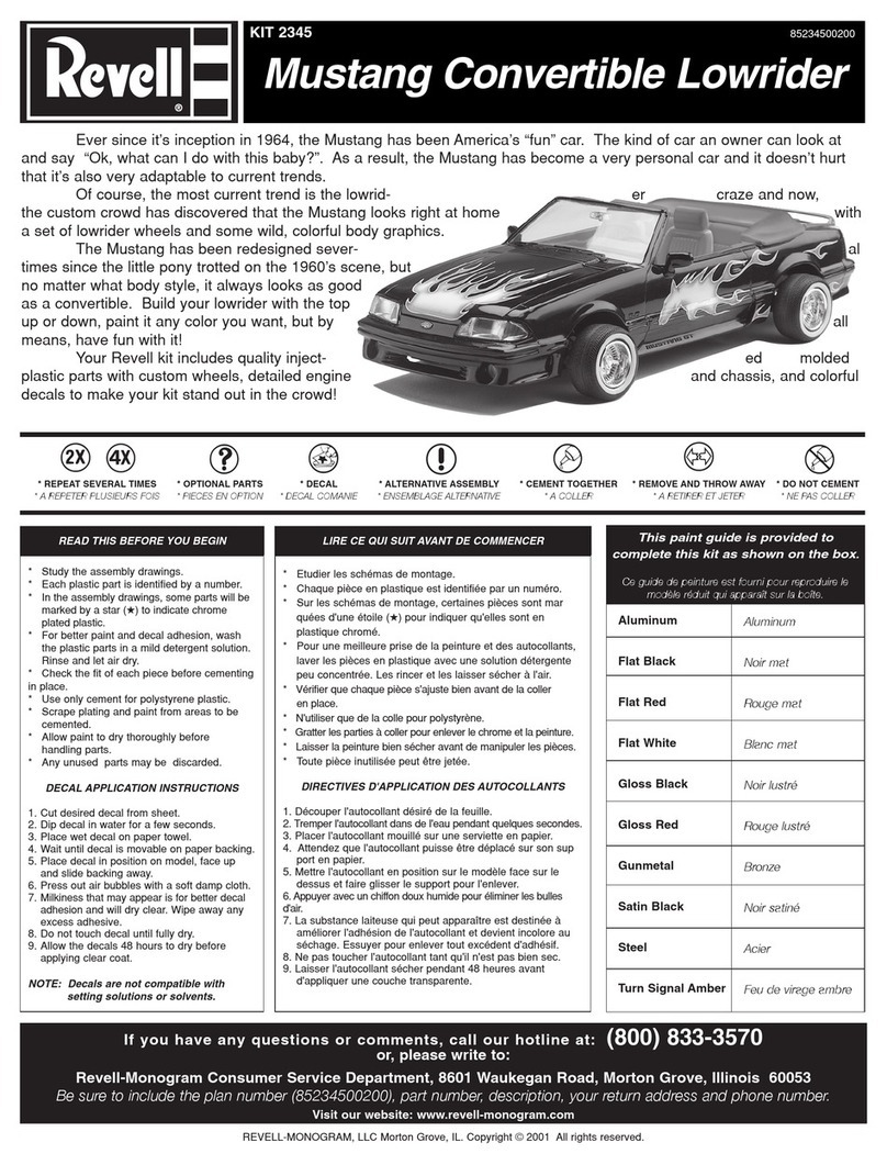 REVELL Mustang Convertible Lowrider Assembly manual REVELL Mustang Convertible Lowrider Assembly manual