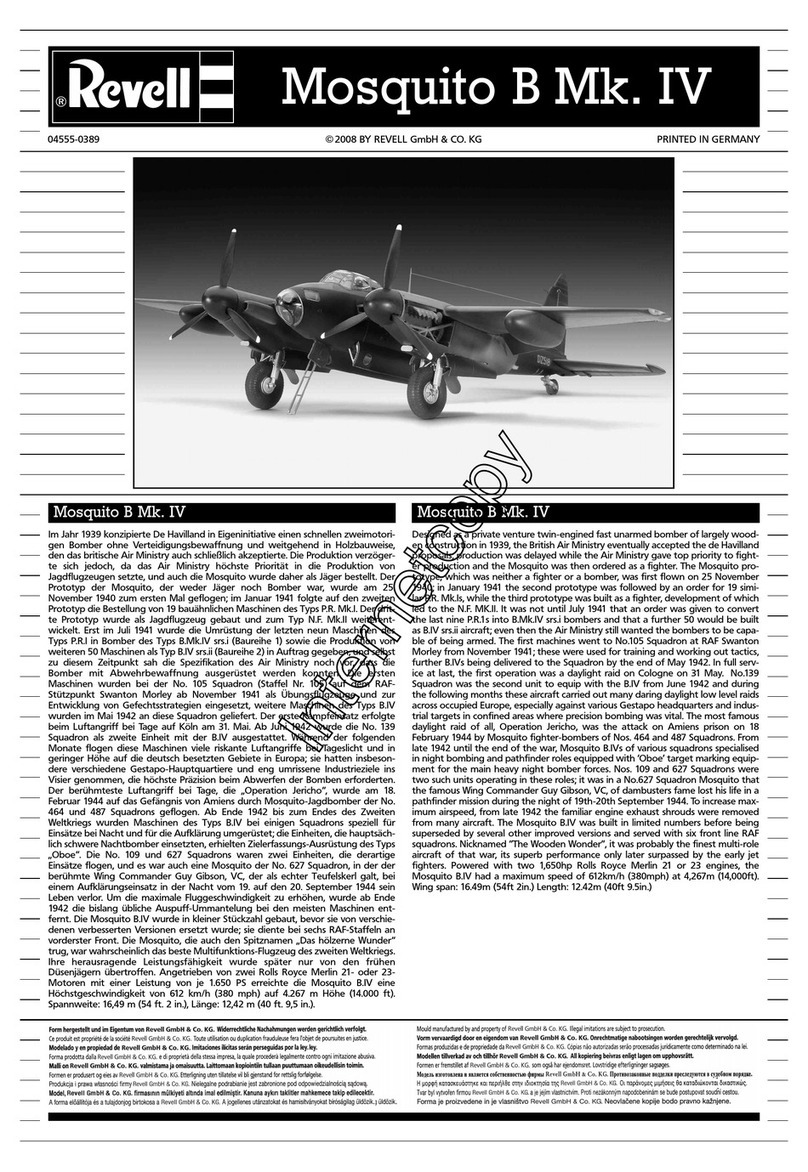 REVELL Mosquito B Mk.IV Assembly manual