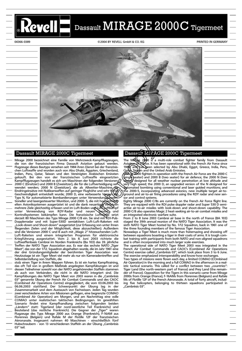 REVELL Mirage 2000 C User manual