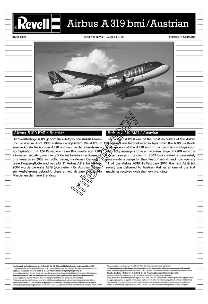REVELL Airbus A 319 Austrian Assembly manual