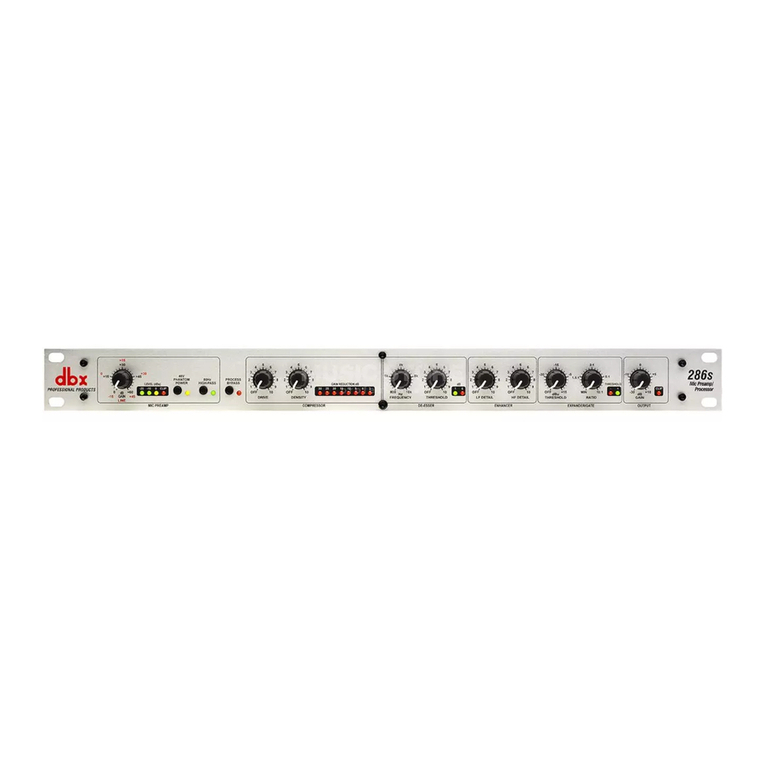 dbx 286 S User manual