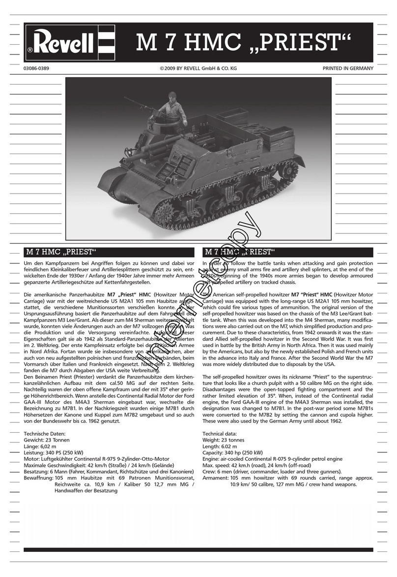 REVELL M7 HMC Priest Assembly manual