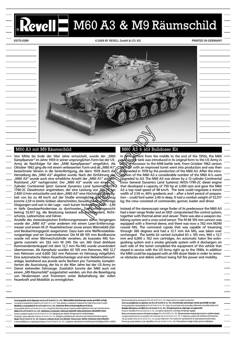 REVELL M60A3 & M9 Raumschild User manual