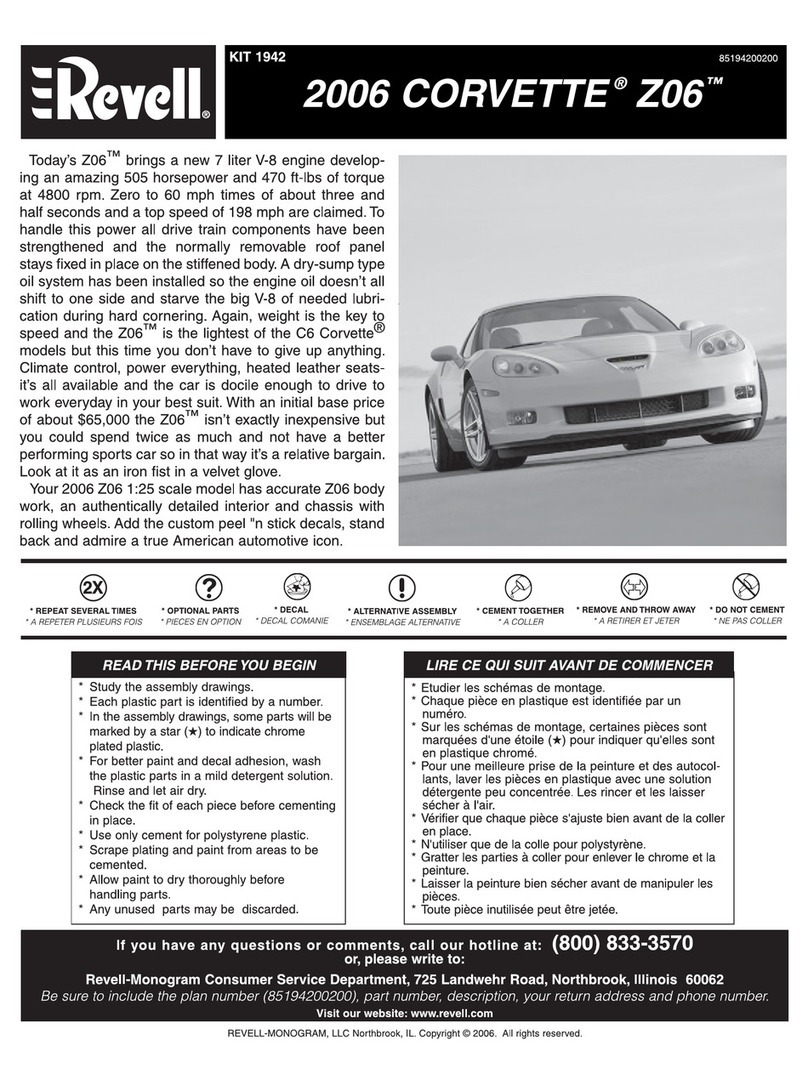 REVELL 2006 Corvette Z06 User manual