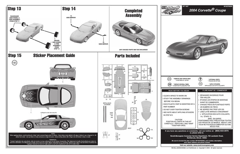 REVELL 2004 Corvette Coupe User manual