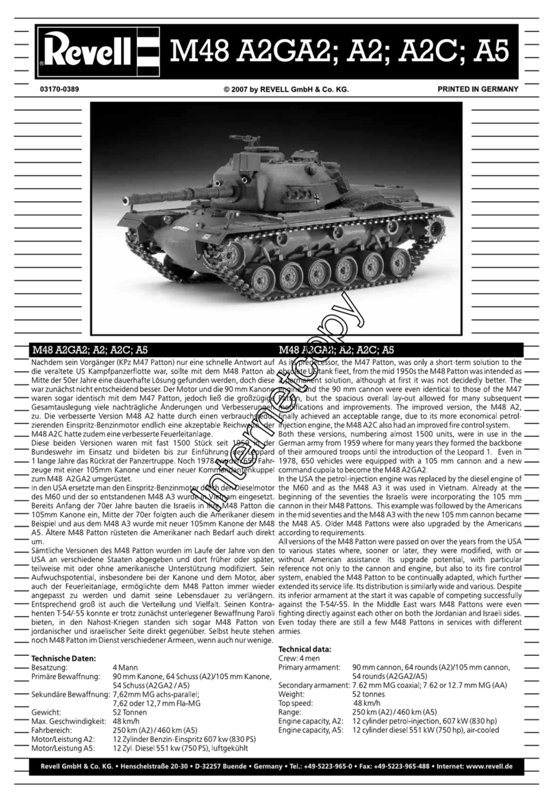 REVELL M48 A2GA2 Assembly manual